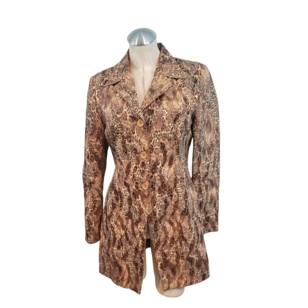 Simply Marcella Size M Snake / Reptile Print Blaz… - image 1